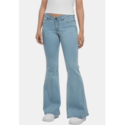 bequeme Urban Classics Damen Jeans Stretch Taschen Slim Fit mit Baumwolle Blau