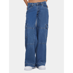 stylische Urban Classics Damen Jeans Taschen Denim mit Baumwolle Blau