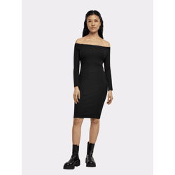 modernes Urban Classics Damen Longsleeve Stretch Slim Fit 180 g/m² mit Baumwolle Schwarz