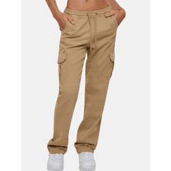 bequeme Urban Classics Damen Jeans Stretch Taschen 320 g/m² mit Baumwolle Beige