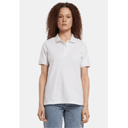 lässiges Urban Classics Damen Polo-Shirt 220 g/m² mit Baumwolle Weiß