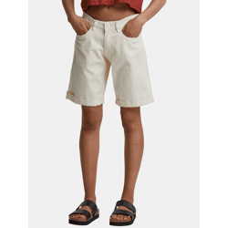 sommerliche Urban Classics Damen Shorts 260 g/m² mit Baumwolle Ecru-Weiß