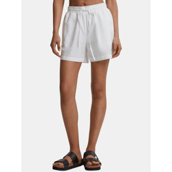 leichte Urban Classics Damen Shorts Kordelzug Taschen 105 g/m² mit Baumwolle Weiß
