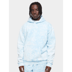 moderner URBAN CLASSICS Herren Hoodie große Kapuze Rippstrick 360 g/m² mit Baumwolle Hell-Blau