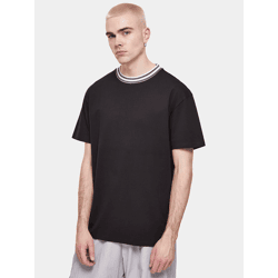 bequemes Urban Classics Herren T-Shirt Oversize 220 g/m² mit Baumwolle Schwarz