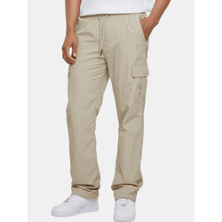 stylische URBAN CLASSICS Herren Jeans Straight Fit Kordelzug Taschen Beige