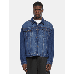 Functional URBAN CLASSICS Men's Jacket in Blue Cotton