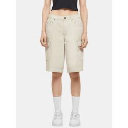 leichte Urban Classics Damen Shorts Taschen mit Baumwolle Beige