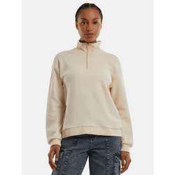 lässiges URBAN CLASSICS Damen Sweatshirt 280 g/m² mit Baumwolle Ecru-Weiß