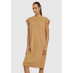 modisches Urban Classics Damen Kleid Oversize 280 g/m² mit Baumwolle Beige