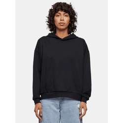 lässiger URBAN CLASSICS Damen Hoodie 280 g/m² mit Baumwolle Schwarz