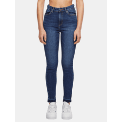 bequeme Urban Classics Damen Jeans Skinny Fit Stretch mit Baumwolle Blau