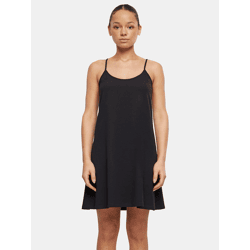 leichtes Urban Classics Damen Kleid Stretch 180 g/m² mit Baumwolle Schwarz