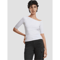 sportliches Urban Classics Damen T-Shirt 180 g/m² mit Baumwolle Weiß