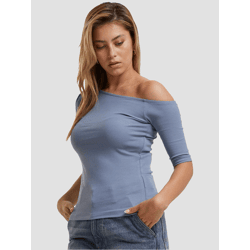 modernes Urban Classics Damen T-Shirt 180 g/m² mit Baumwolle Blau