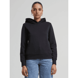 bequemer Urban Classics Damen Hoodie Rippbündchen Kapuze 300 g/m² mit Baumwolle Schwarz