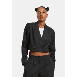 modisches Urban Classics Damen Kleid Reißverschluss gesteppt 180 g/m² Schwarz