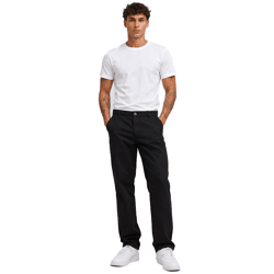 bequeme URBAN CLASSICS Herren Chino Hose aus Bio-Baumwolle Klassische Stoffhose Schwarz