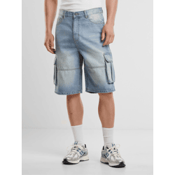 bequeme Urban Classics Herren Shorts Reißverschluss Taschen mit Baumwolle Blau