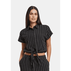 lässiges Urban Classics Damen Polo-Shirt Stretch 170 g/m² Schwarz