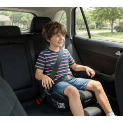 osann Boost Kinder Sitzerhöhung zertifizierter Kindersitz mit waschbarem Bezug 135-150cm Schwarz