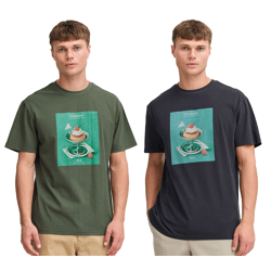 klassisches SOLID SDNong Herren T-Shirt mit Rundhals Shirt 21108418 Grün oder Schwarz