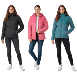 TERNUA Lucindale Damen Isolations-Jacke nachhaltige Multifunktions-Jacke mit Microshell und Thermashell 1643646 Schwarz, Rosa oder Blau