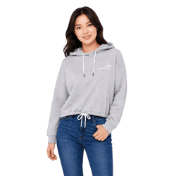 Casual KangaROOS Women's Hoodie with Drawstrings at the Hood and Hem Hooded Sweatshirt Cotton Sweater Heather Gray