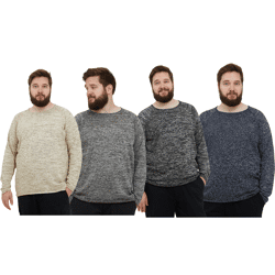 klassischer BLEND BHDan BT Herren Feinstrickpullover mit Rundhals Strickpullover Große Größen 20713439 in Beige, Grau, Schwarz oder Blau