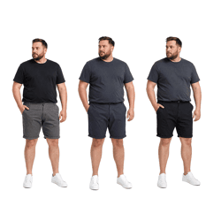 klassische SOLID SDMontijo BT Herren Chino Shorts mit Reißverschluss Shorts Große Größen 21300875 in Grau, Blau oder Schwarz