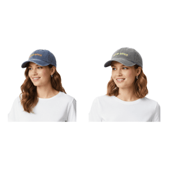 aussagekräftige ZWILLINGSHERZ Classic Base-Cap mit OUT OF OFFICE Schriftzug Baumwoll-Cap justierbare Cappy Schirm-Mütze 4603M K5404 in Gr