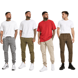 bequeme URBAN CLASSICS Herren Cargo-Hose aus reiner Baumwolle Alltags-Hose 320 g/m² in Grau, Khaki , Beige oder Braun 