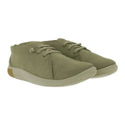 Bequeme KEEN KNX Chukka Damen Barfußschuhe aus Leder Leichte Freizeit- & Alltagsschuhe mit Schnürung 1029526 Hellbraun/Taupe
