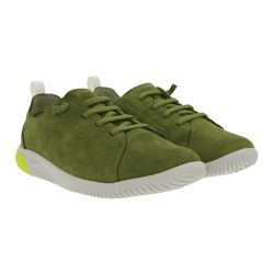 Bequeme KEEN Knx Lace Kinder Barfußschuhe mit Eco Anti-Odor-Technologie Echtleder-Schuhe Freizeit-Schuhe 1030064 Oliv-Grün