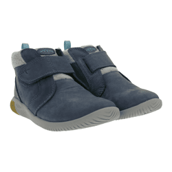 Bequeme KEEN Knx Middle Vintage Kinder Barfußschuhe Sneaker-Boots mit Eco Anti-Odor-Technologie Echtleder-Schuhe 1031140 Blau