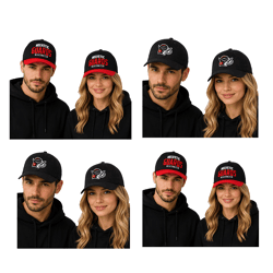 European League of Football Helvetic Guards Unisex Trucker Cap Snapback in Schwarz/Rot, Schwarz/Weiß, Schwarz/Rot, Schwarz/Weiß 