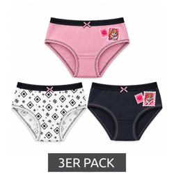 3er-Pack Paw Patrol Kinder-Panty Höschen aus Baumwolle – Bequeme Höschen für Mädchen mit 3 verschiedenen Motiven – Bunt