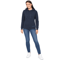 KangaROOS Damen Hoodie - Damen Hoodie mit sportiven Look, Kapuze und Kordelzug in Dunkelblau/Navy