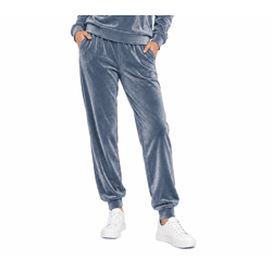 Damen Nicki-Hose weiche Lounge-Hose mit Hosentaschen für bequeme Tage - Jogginghose in Blau