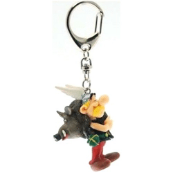 Asterix with wild boar - key ring
