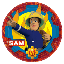 Feuerwehrmann Sam 2017 - Pappteller 23cm, 8 Stück
