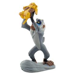 Bullyland 12256 - Der König der Löwen Spielfigur Rafiki mit Simba, 10cm