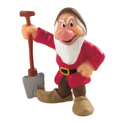 Bullyland 12478 - Disney Schneewittchen Spielfigur Zwerg Brummbär, 5,5cm