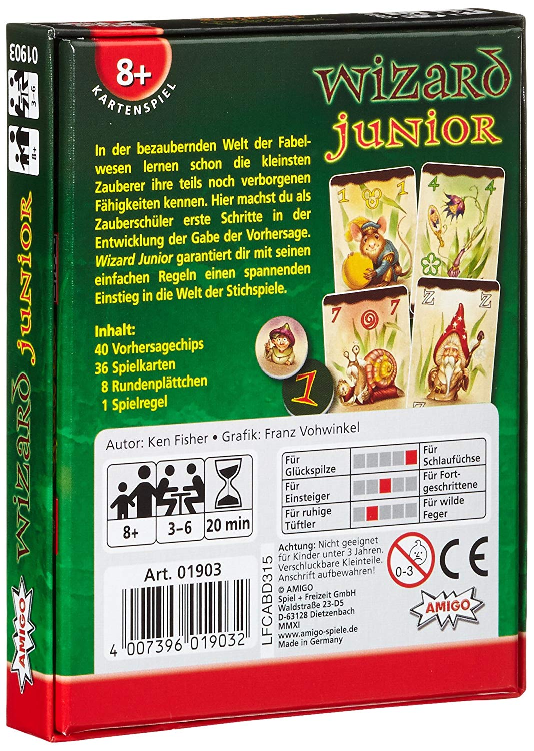 Amigo 01903 - Wizard Junior - Kartenspiel
