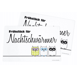 Platzset - Eule Nachtschwärmer - 2er Set 43x29cm