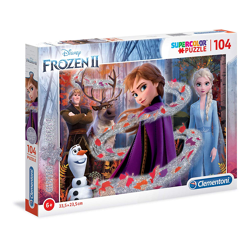 Clementoni 20162 - Disney Frozen 2 / Die Eiskönigin 2 - 104 Teile Glitter Puzzle