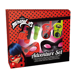 Miraculous - Adventureset 6 teilig - Inhalt: 2 Masken, 1 Fernglas, 1 Taschenlampe, 2 Walky Talkies