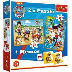 Paw Patrol - Puzzle und Memo 2in1 30+48 Teile