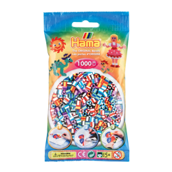 HAMA - Bügelperlen Midi - gestreift Mix 1000 Perlen (6 Farben)