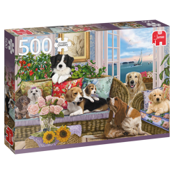 Jumbo Spiele 18849 - Pelzige Freunde Puzzle 500 Teile